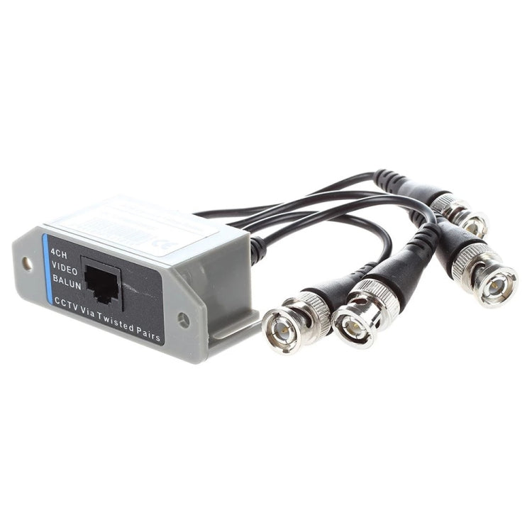 4 Channel Video ( BNC ) to UTP ( RJ45 ) Video Balun 4 Channel Video ( BNC ) to UTP ( RJ45 ) Video Balun